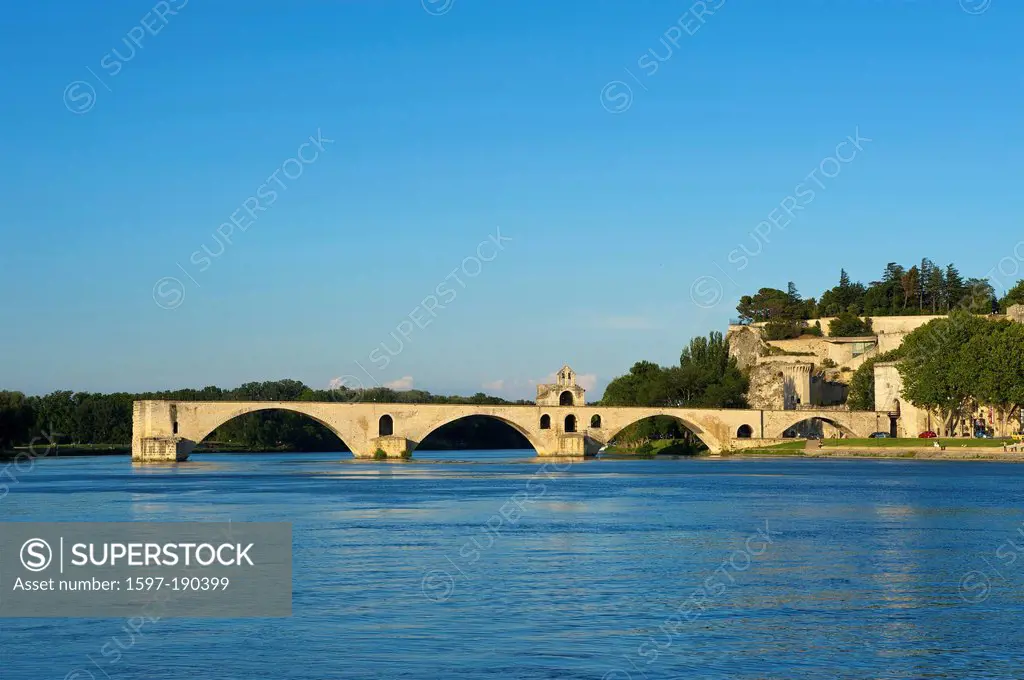 France, Europe, Provence, South of France, Avignon, Saint Benetzet, bridge, architecture, landmark, place of interest, building, architecture, Rhone, ...