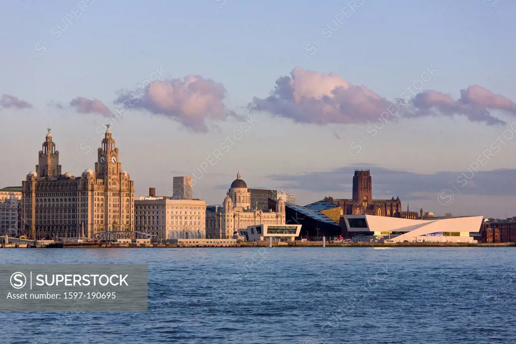 Skyline and Waterfront, Liverpool, England