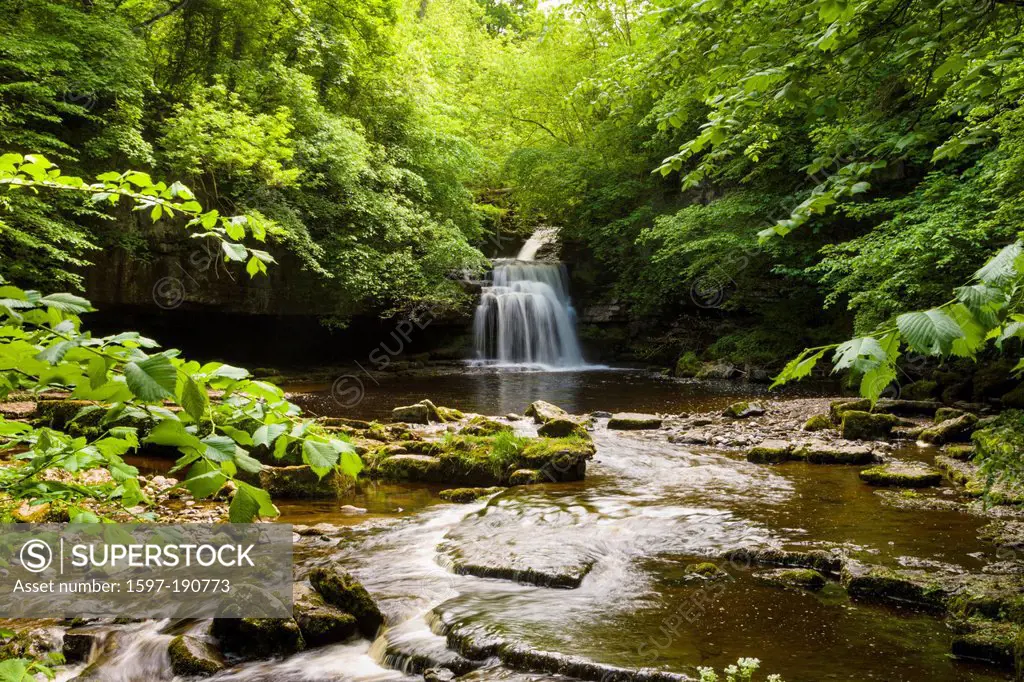 Waterfall, Wensleydale, Yorkshire Dales, England
