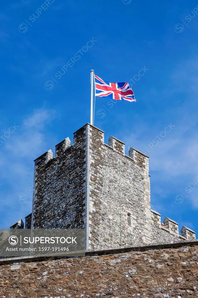 UK, United Kingdom, Europe, Great Britain, Britain, England, Kent, Dover, Dover Castle, Castle, historical, Castles, Union Jack, Flag, Flags, English ...
