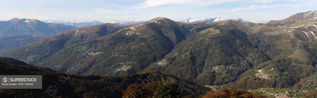 Switzerland, Ticino, Colla, valley, mountains, autumn