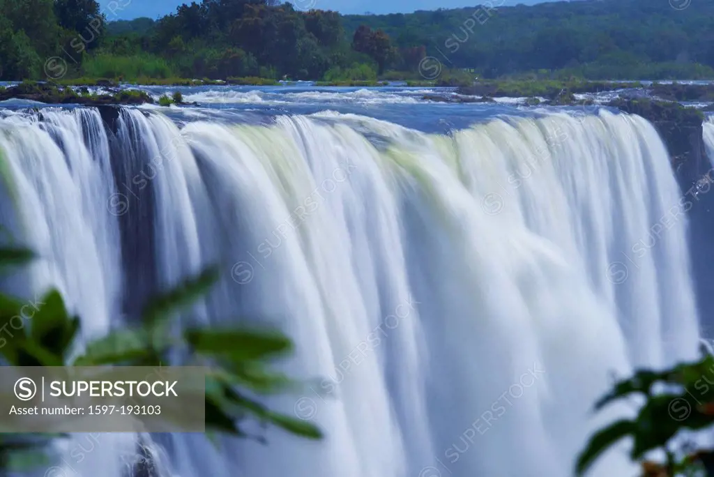 Botswana, Africa, Zimbabwe, Victoria Falls, waterfalls