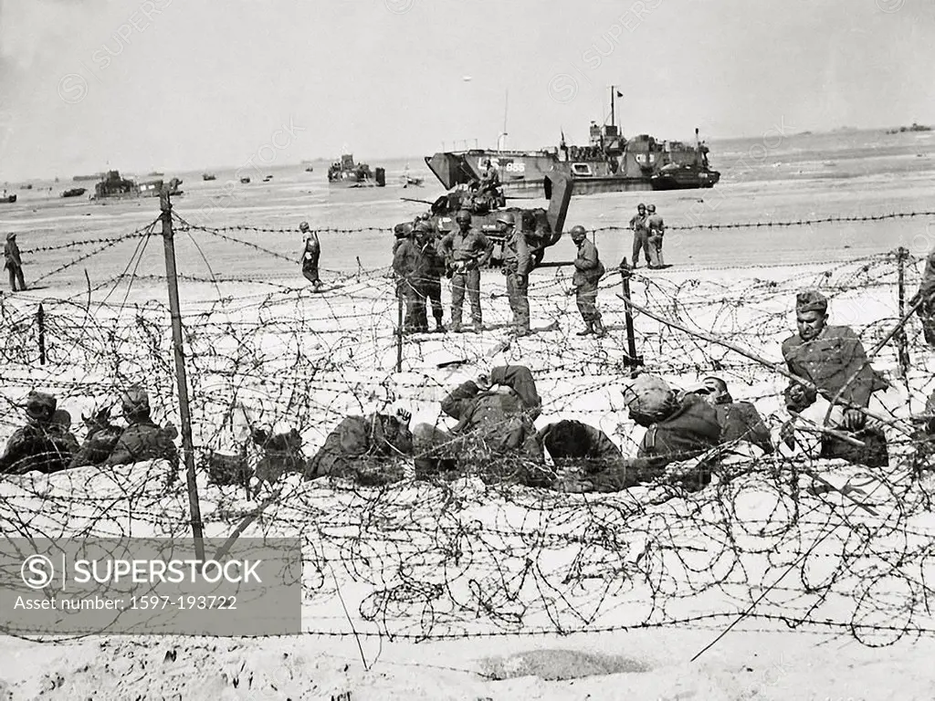 WW II, historical, war, world war, second world war, operation Overlord, Overlord, invasion, German, Nazi, National Socialist, prisoners, barbed wire,...