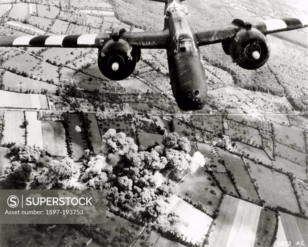 WW II, historical, war, world war, second world war, operation Overlord, Overlord, invasion, aerial, twin engine, US, bombers, A-20 G, Havoc Douglas, ...