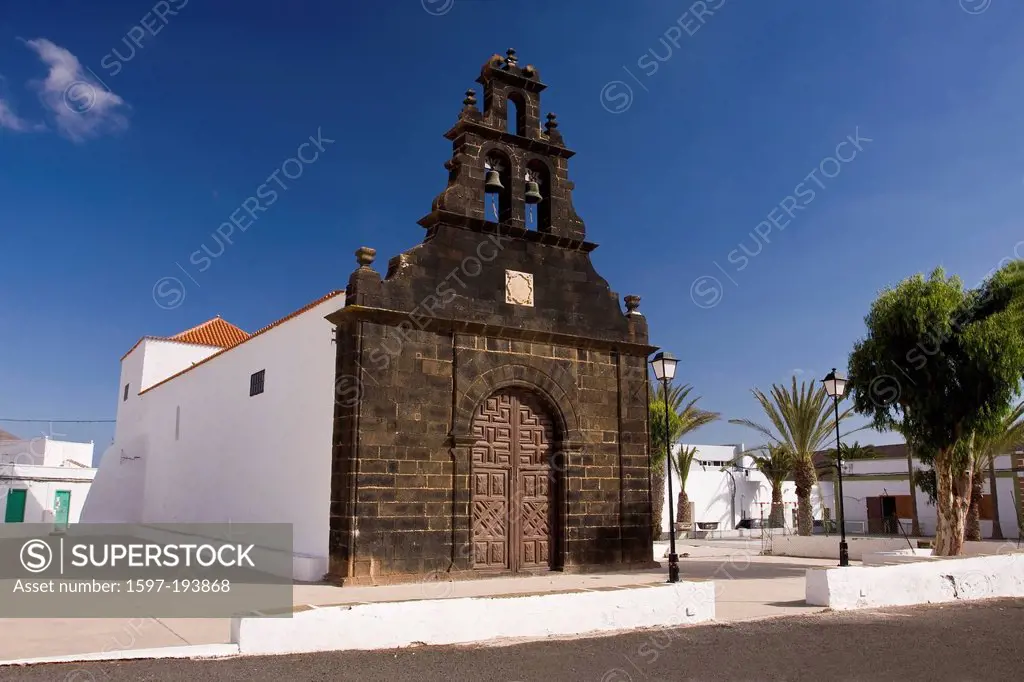 Church, Santo Domingo, Triquivijate, Fuerteventura, Canaries, Spain, Europe, old, building, Christian,