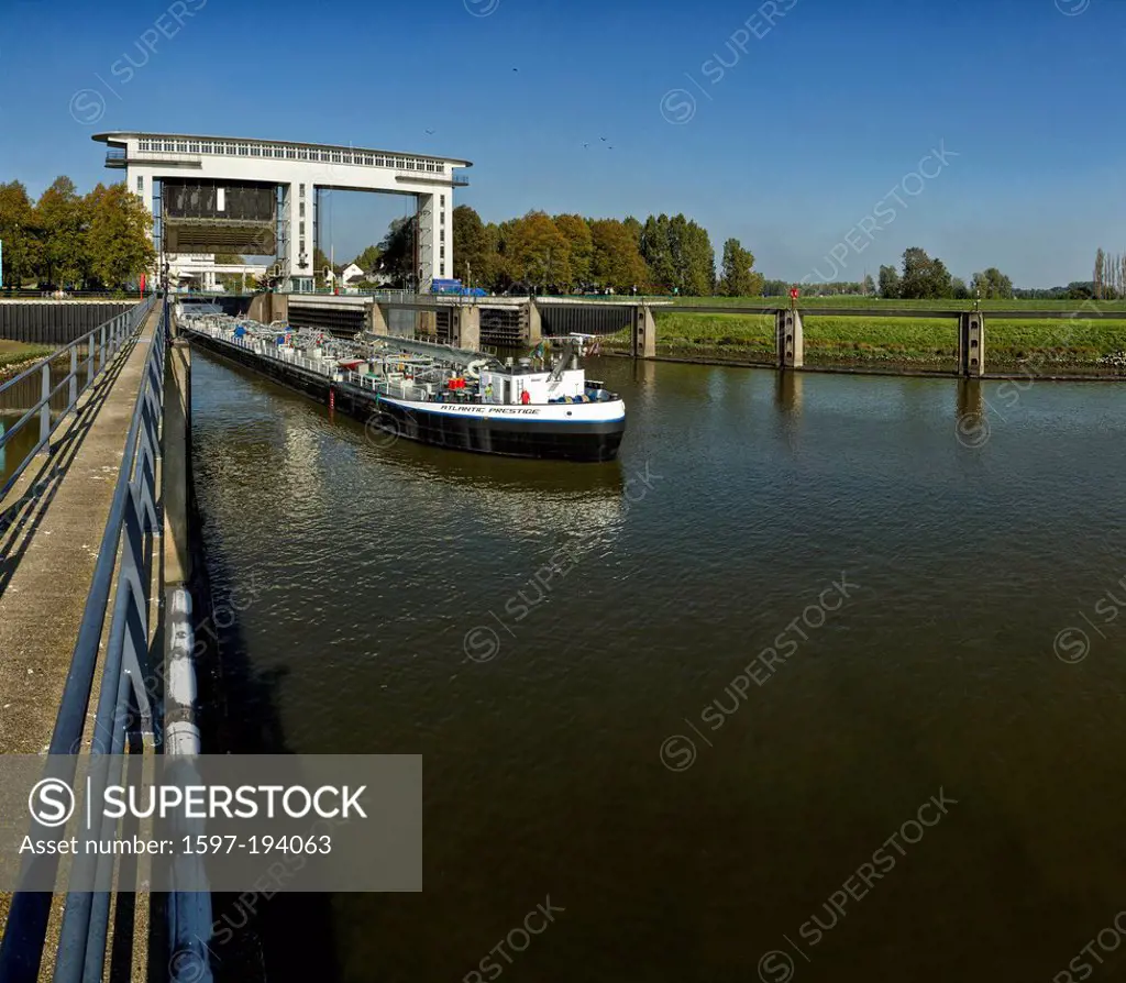 Netherlands, Holland, Europe, Vreeswijk, Utrecht, construction, water, autumn, ships, boat, Princess Beatrix locks, locks, Amsterdam-Rhine, canal, tra...