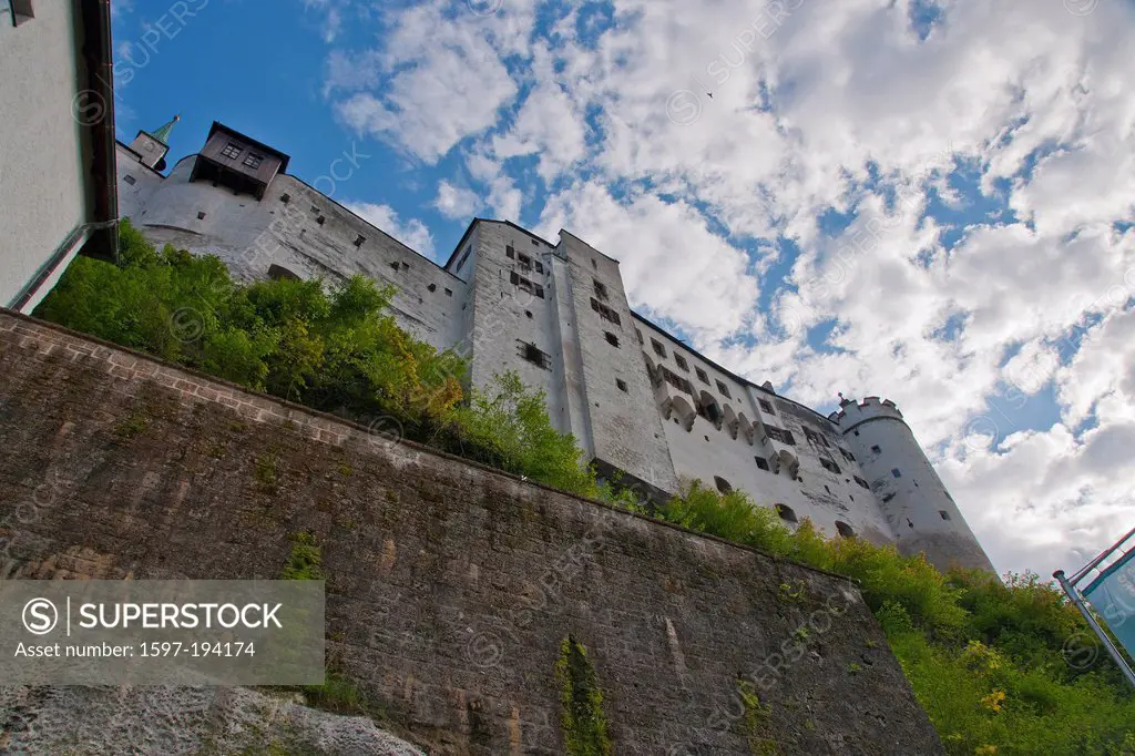 Austria, Europe, Salzburg, fortress, Hohensalzburg castle, castle, art, skill, culture, Old Town, town, city, Hohensalzburg, wall