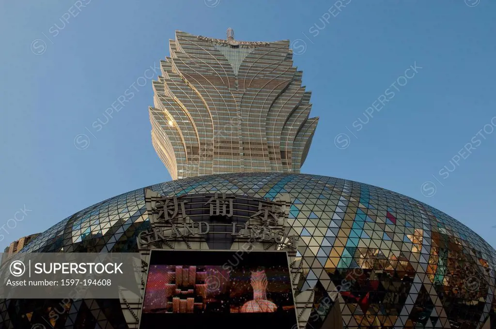 Casino, China, Asia, Grand Lisboa, Macao, Macau, building, construction, architecture