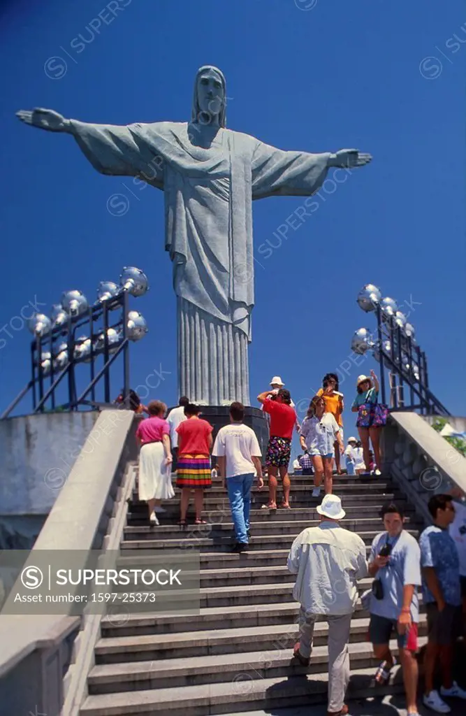 Brazil, South America, Rio de Janeiro, tourist, Corcovado, Christus_Statue