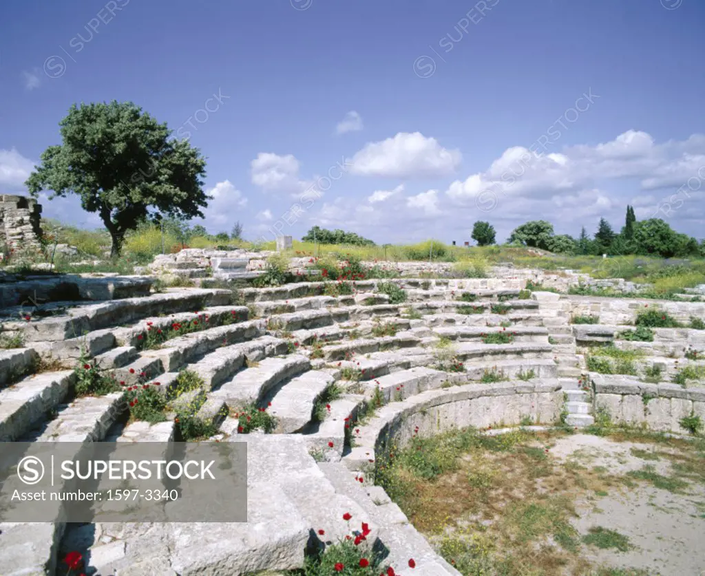 10291762, amphitheater, excavations, culture, ruins, Troy, Turkey,