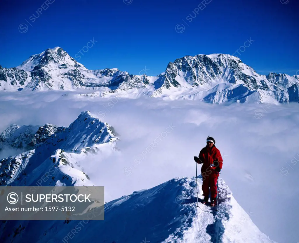 10552624, mountaineering, sport, summit, peak, woman, , Montele, Switzerland, Europe, Valais, Grand Combin, Mont V