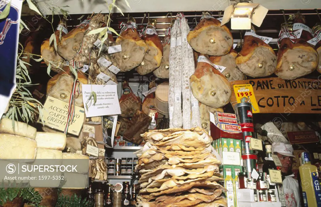 10585790, bread, Florence, trade, commerce, Italy, Europe, Italy, European specialities, cheese, food, groceries, market, cove