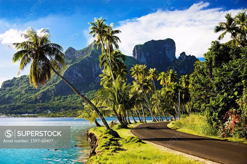 Tahiti, Society Islands, Bora Bora Island, Mount Otemanu