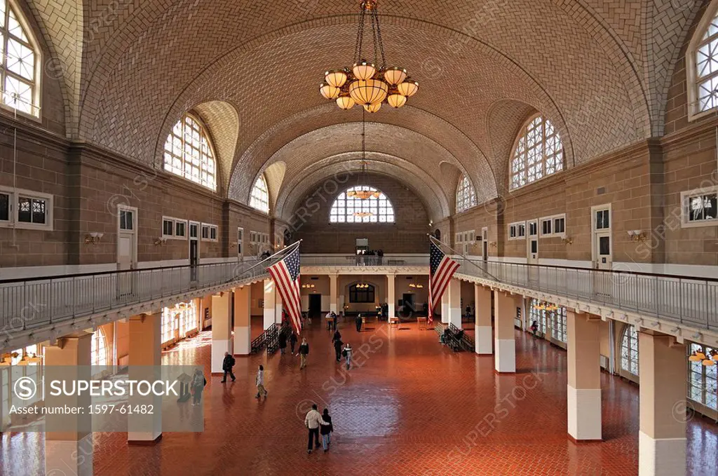 Registry Room, Ellis Island National Monument, New York, USA