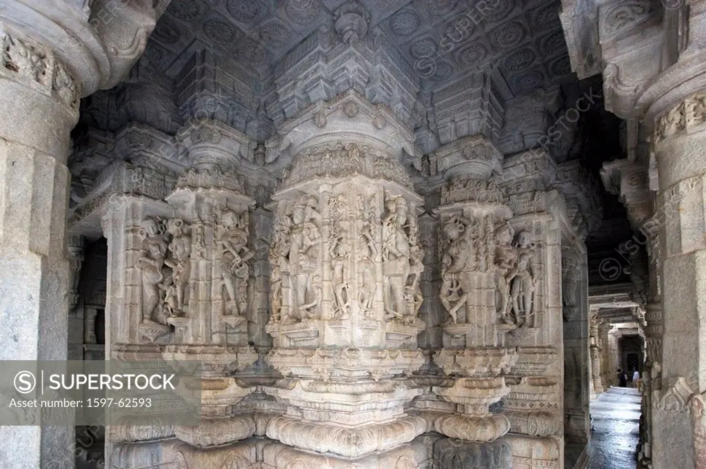 India, State of Rajasthan, Ranakpur Temple, Asia, travel, January 2008, Jainism, Jain Religion, architecture, historic