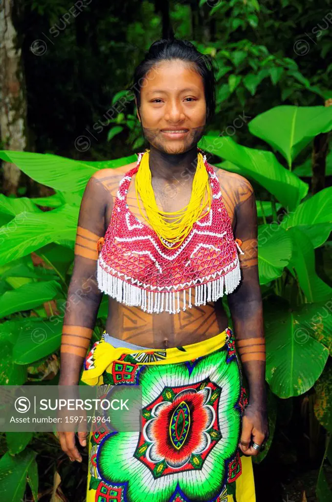 10857036, Panama, Embera people, Indian Village, I