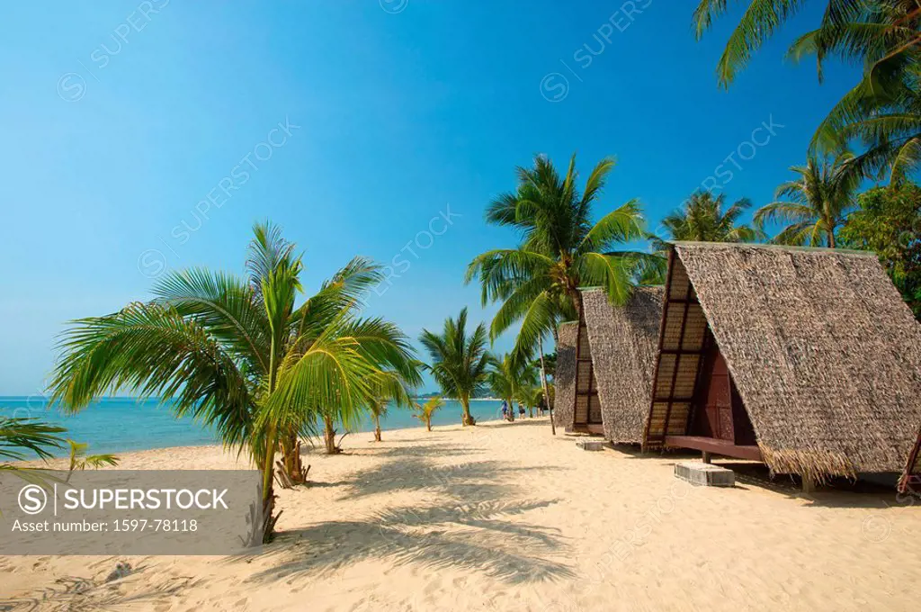 Strandhütten am Lamai Beach, Ko Samui, Thailand