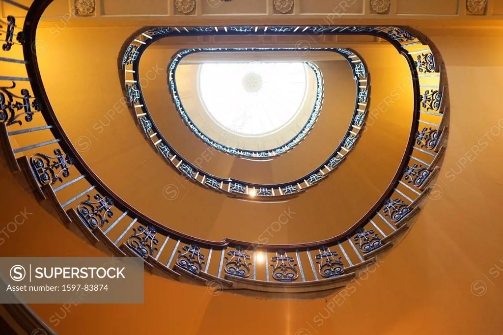 England, London, Somerset House, Stairway in the Courtauld Gallery