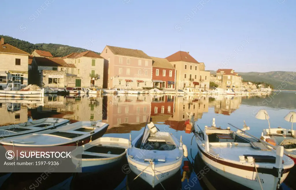 10651039, boats, dusk, twilight, harbour, port, island, isle, Hvar, Croatia, coast, town, city, Stari degree, level, mood,