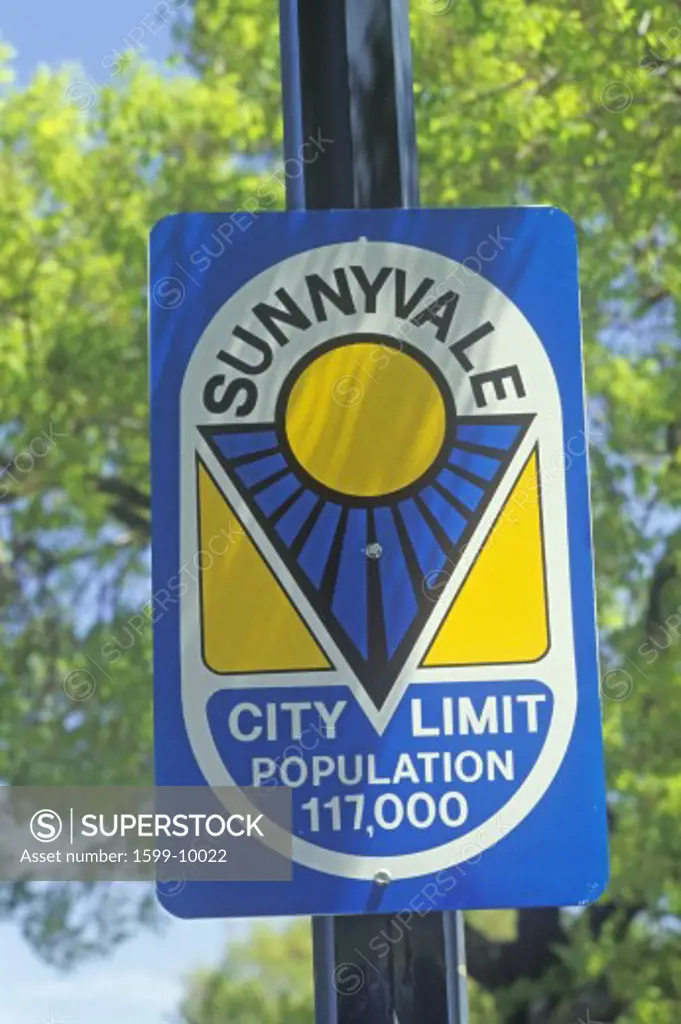 Sunnyvale City Limit” sign, Sunnyvale, Silicon Valley, California
