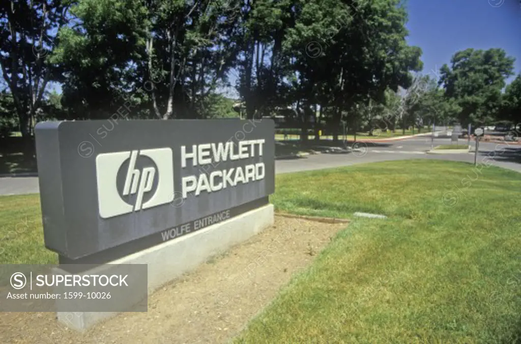 Hewlett Packard building, high tech firm in Cupertino, California
