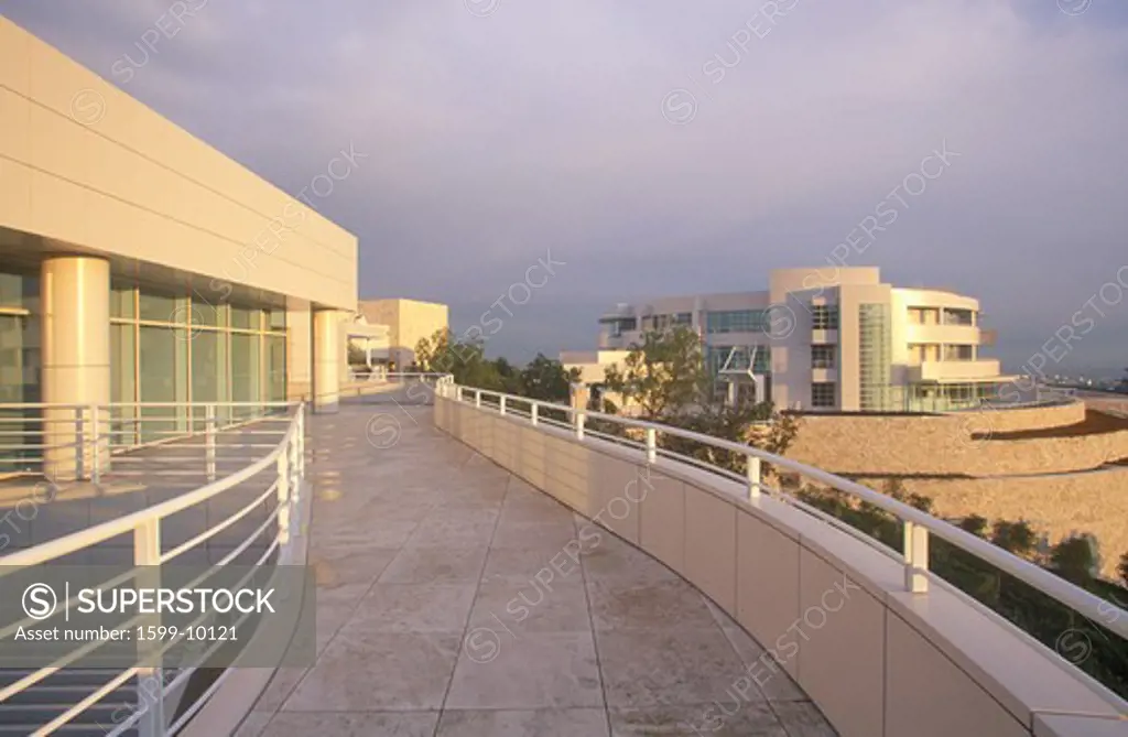 The Getty Center at sunset, Brentwood, California