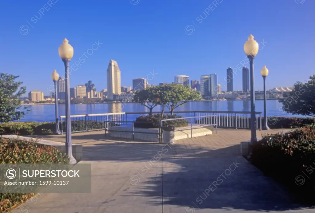 Morning light on the San Diego Bay, view from Coronado, San Diego, California