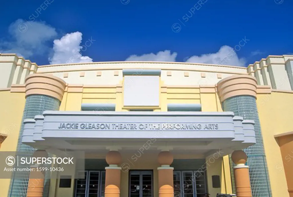 Jackie Gleason Theater of the Performing Arts in the Art-Deco District of south beach, Miami Beach, Florida