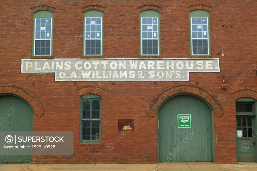 Old Plains Cotton Warehouse” building in Plains, Georgia