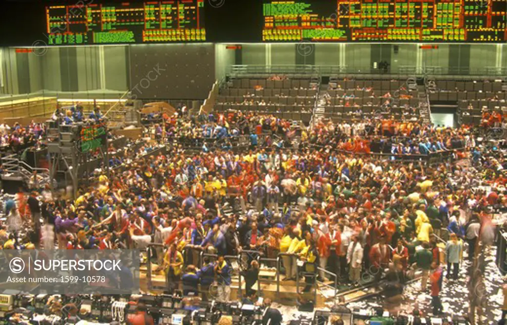 Trading Floor of The Chicago Board of Trade, Chicago, Illinois