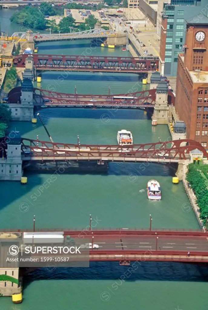 Bridges Over the Chicago River, Chicago, Illinois