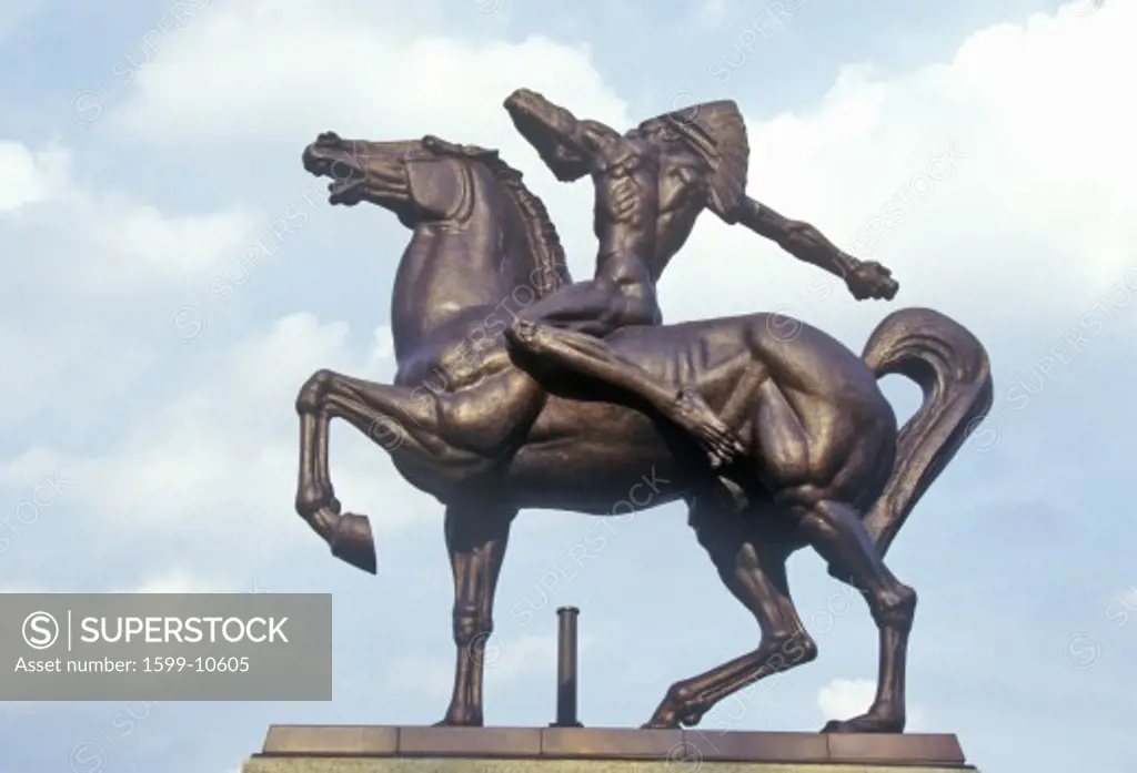Statue of Indian on Horse, Grant Park, Chicago, Illinois