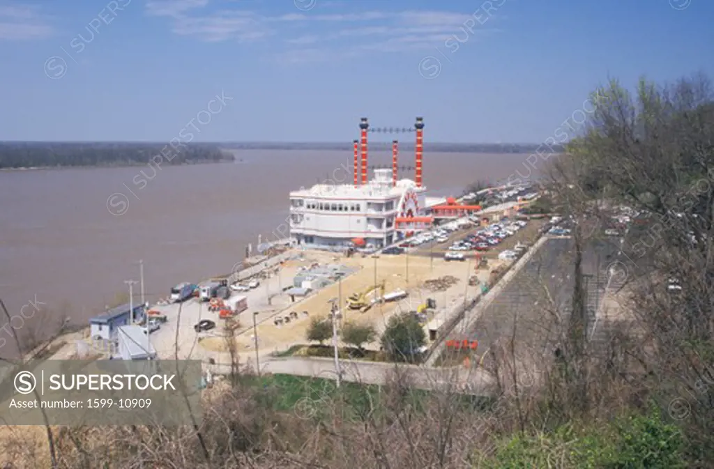 Riverboat gambling boat docked in Vicksburg, MS