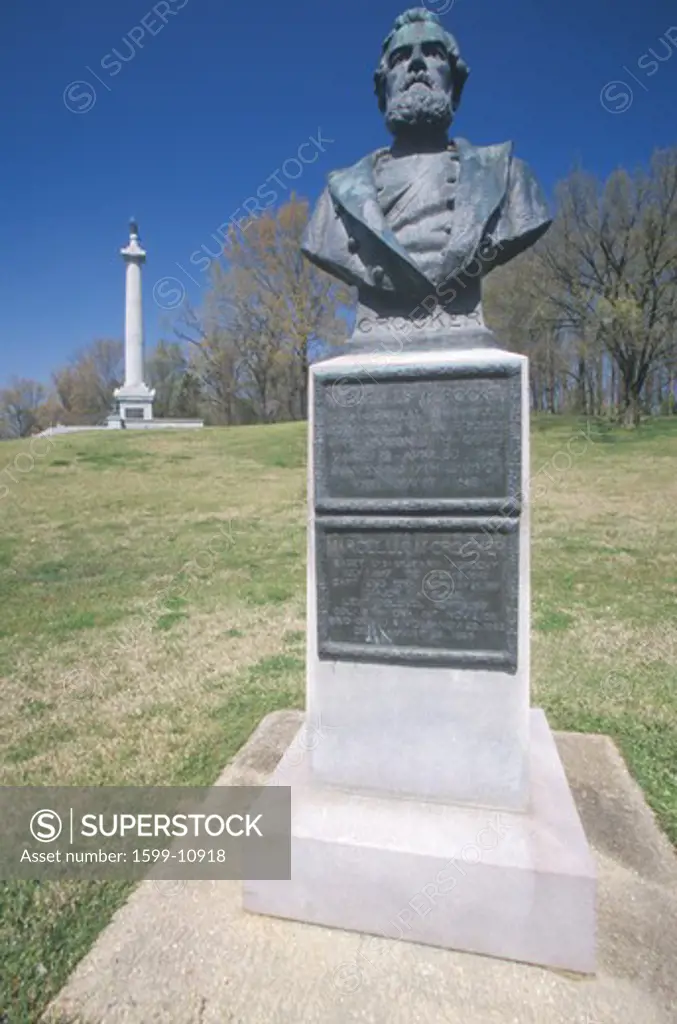 Memorial to US Brigadier General Marcellus M. Crocker of 1863, at Vicksburg National Military Park, MS