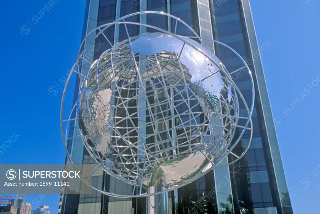 Globe Sculpture in front of Trump International Hotel and Tower on 59th Street, New York City, NY