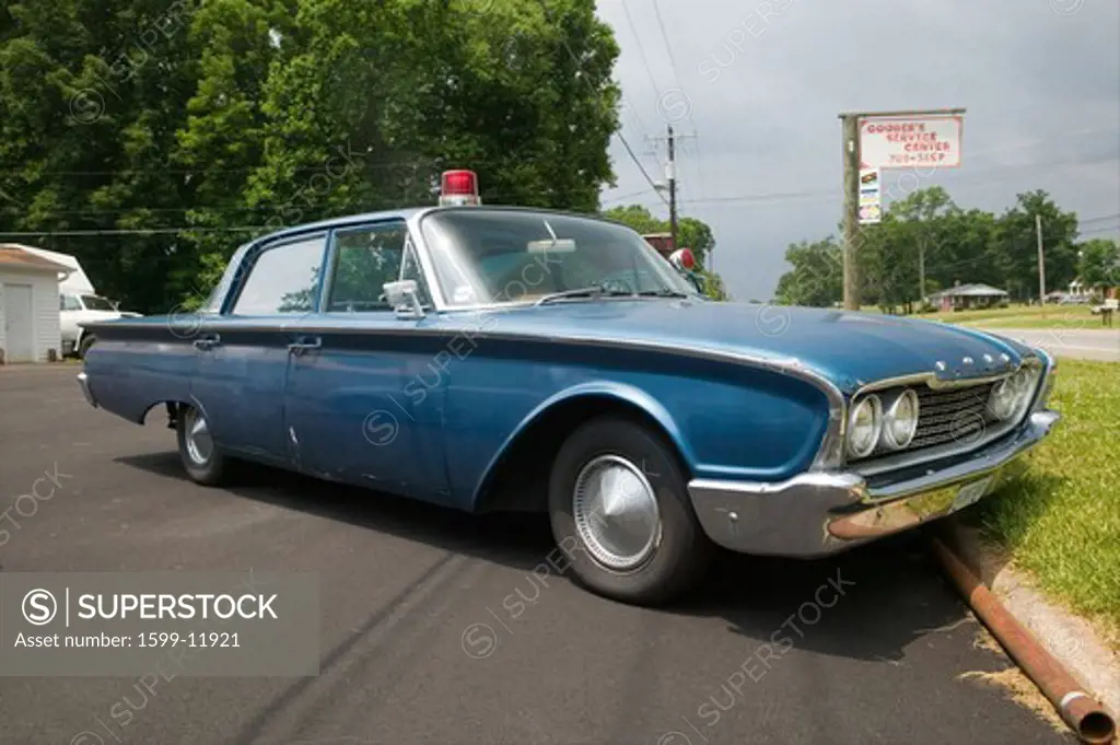 1960 Ford police car in Mount Airy, North Carolina, the town featured in Mayberry RFD”
