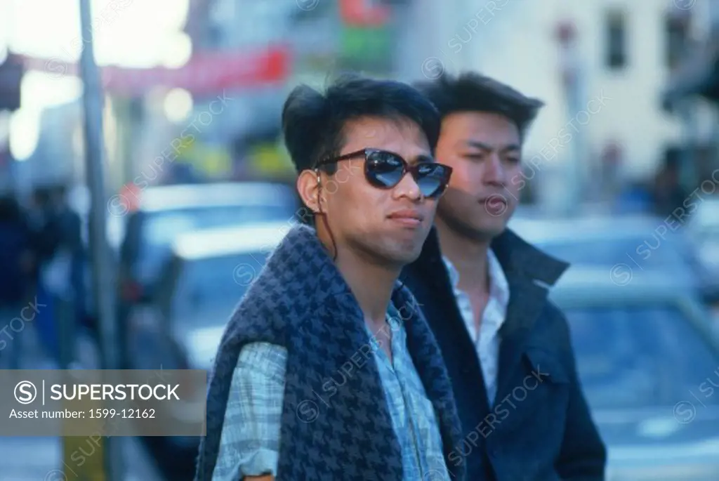 Two Chinese-American men in Chinatown, San Francisco, CA