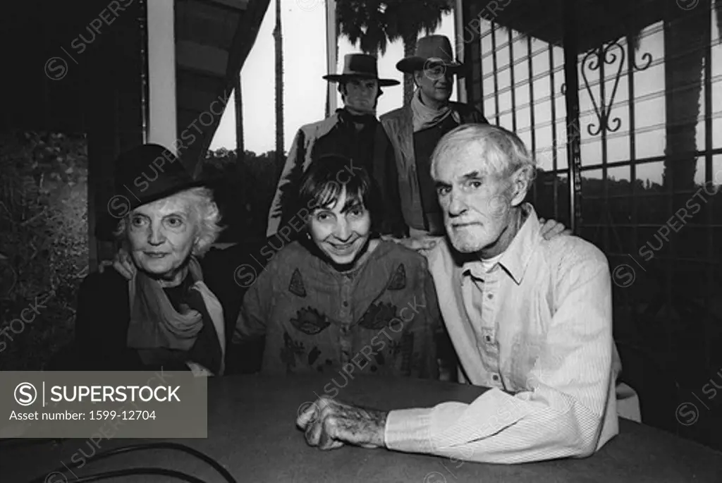 Timothy F. Leary (1920-1996), an American writer, psychologist, campaigner for psychedelic drug research and use and 60s counterculture icon, with Laura Huxley, widow of Aldous Huxley