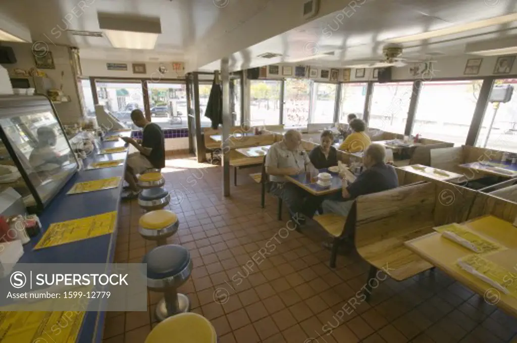 Interior of old diner in Arlington Virginia, outside of Washington D.C.