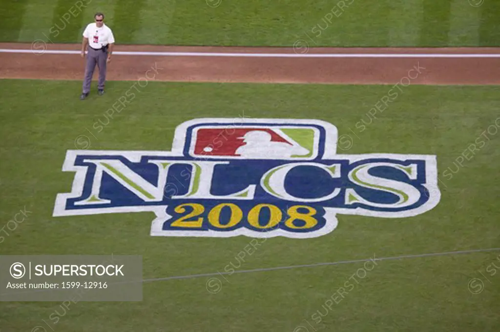 Field logo for National League Championship Series (NLCS), Dodger Stadium, Los Angeles, CA on October 12, 2008