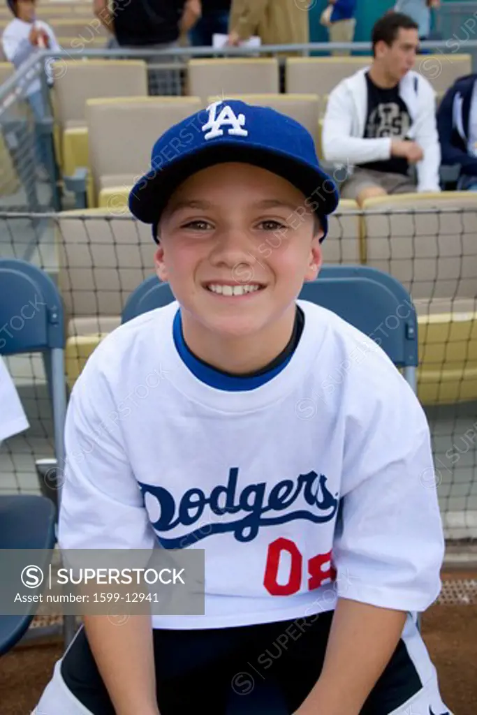 Young Dodger fan during National League Championship Series (NLCS), Dodger Stadium, Los Angeles, CA on October 12, 2008