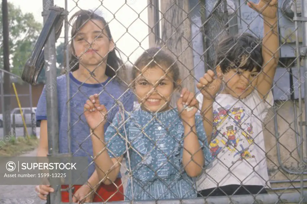 Children in a Los Angeles ghetto, CA