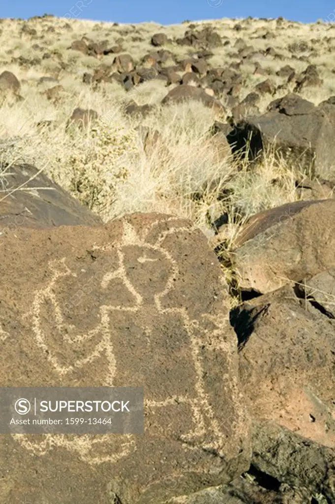 Native American petroglyphs at Petroglyph National Monument, outside Albuquerque, New Mexico