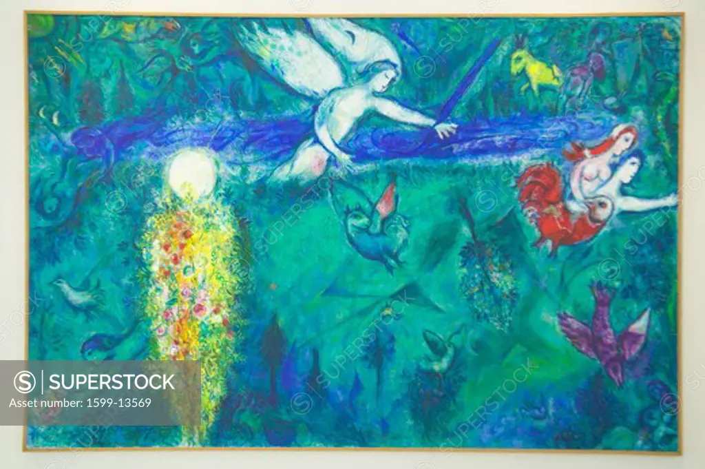 Painting by Marc Chagall, Marc Chagall Museum, Nice, France