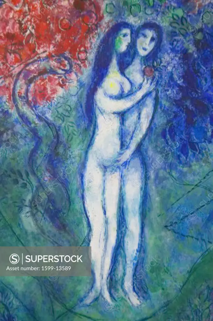 Painting by Marc Chagall, Marc Chagall Museum, Nice, France