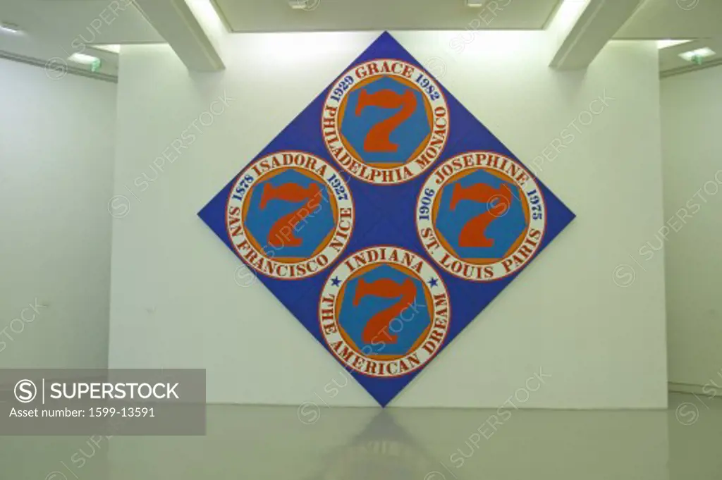 The Museum of Modern and Contemporary Art of Nice, Painting by Robert Indiana, Nice, France