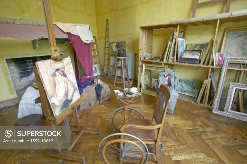 Art Studio of Auguste Renoir at his home, Les Colettes, Musee Renoir, Cagnes-Sur-Mer, France