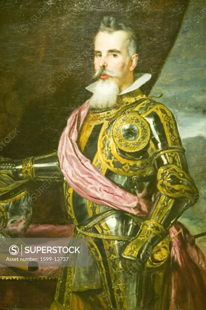 Painting of aristocratic man in the Museum de Prado, Prado Museum, Madrid, Spain