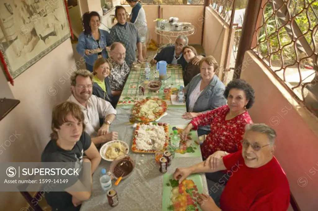 American tourists having lunch in El Rincon, Cuba