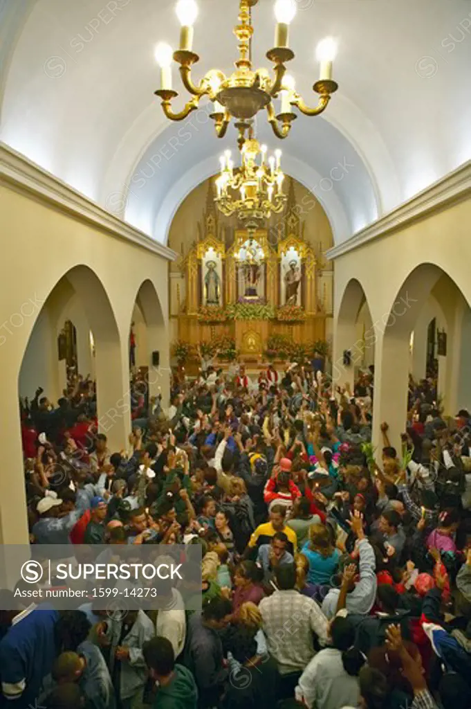 Interior of San Lazaro Catholic Church, El Rincon, Cuba, 